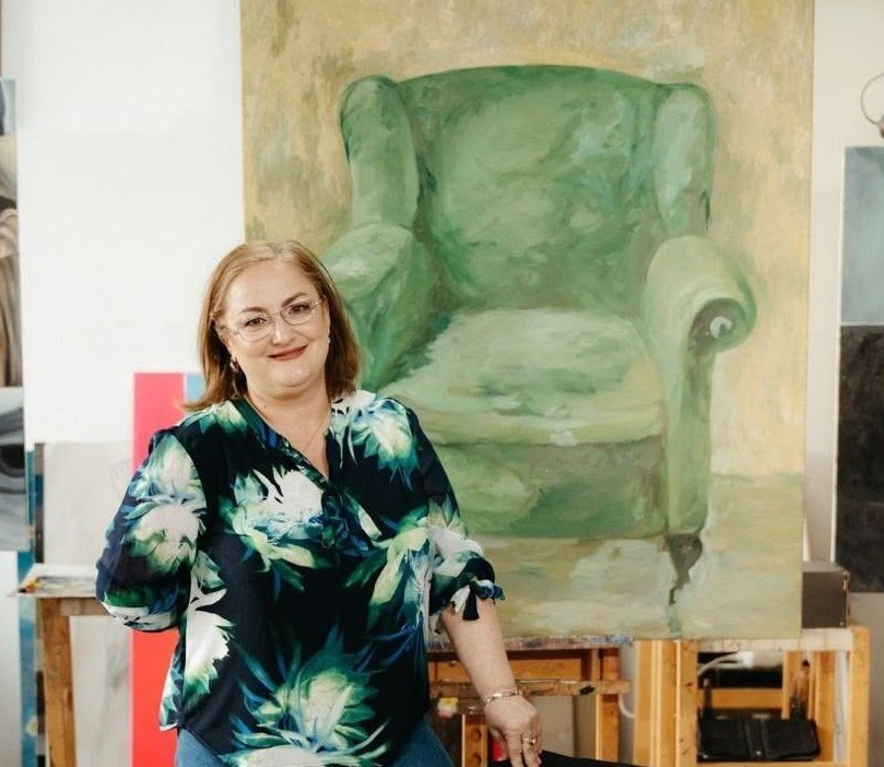 Cristina Elena Oprea în atelier